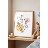 Basquiart Çocuk Odası, Bebek Odası Ahşap Çerçeveli Poster, Tablo No:90 Ahşap 30 x 40