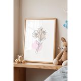 Basquiart Çocuk Odası, Bebek Odası Ahşap Çerçeveli Poster, Tablo No:91 Ahşap 33 x 48