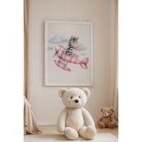 Basquiart Çocuk Odası, Bebek Odası Beyaz Çerçeveli Poster, Tablo No:41 Beyaz 30 x 40