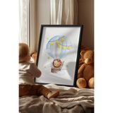 Basquiart Çocuk Odası, Bebek Odası Siyah Çerçeveli Poster, Tablo No:10 Siyah 33 x 48