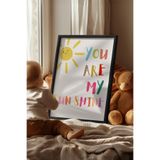 Basquiart Çocuk Odası, Bebek Odası Siyah Çerçeveli Poster, Tablo No:179 Siyah 50 x 70