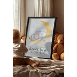 Basquiart Çocuk Odası, Bebek Odası Siyah Çerçeveli Poster, Tablo No:27 Siyah 21 x 30