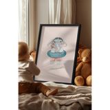 Basquiart Çocuk Odası, Bebek Odası Siyah Çerçeveli Poster, Tablo No:34 Siyah 15 x 21
