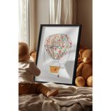 Basquiart Çocuk Odası, Bebek Odası Siyah Çerçeveli Poster, Tablo No:5 Siyah 15 x 21