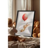 Basquiart Çocuk Odası, Bebek Odası Siyah Çerçeveli Poster, Tablo No:75 Siyah 30 x 40