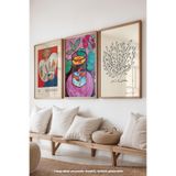 Basquiart Henri Matisse Sanatsal Temalı 3'lü Ahşap Çerçeveli Poster, Tablo Seti No:20 Ahşap 30 x 40