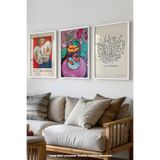 Basquiart Henri Matisse Sanatsal Temalı 3'lü Beyaz Çerçeveli Poster, Tablo Seti No:20 Beyaz 33 x 48