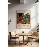 Basquiart Henri Matisse Temalı Serisi Ahşap Çerçeveli Poster, Tablo Duvar Dekoru No:17 Ahşap 30 x 40