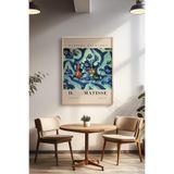Basquiart Henri Matisse Temalı Serisi Ahşap Çerçeveli Poster, Tablo Duvar Dekoru No:21 Ahşap 30 x 40