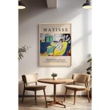 Basquiart Henri Matisse Temalı Serisi Ahşap Çerçeveli Poster, Tablo Duvar Dekoru No:7 Ahşap 30 x 40