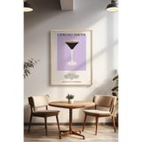 Basquiart Kokteyl Temalı Serisi Ahşap Çerçeveli Poster, Tablo, Cafe, Restoran, Mutfak Duvar Dekoru No:16 Ahşap 15 x 21