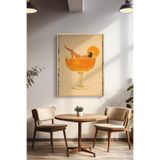 Basquiart Kokteyl Temalı Serisi Ahşap Çerçeveli Poster, Tablo, Cafe, Restoran, Mutfak Duvar Dekoru No:21 Ahşap 30 x 40