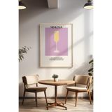 Basquiart Kokteyl Temalı Serisi Ahşap Çerçeveli Poster, Tablo, Cafe, Restoran, Mutfak Duvar Dekoru No:25 Ahşap 50 x 70