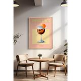 Basquiart Kokteyl Temalı Serisi Ahşap Çerçeveli Poster, Tablo, Cafe, Restoran, Mutfak Duvar Dekoru No:49 Ahşap 15 x 21
