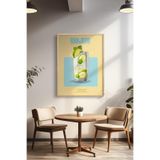 Basquiart Kokteyl Temalı Serisi Ahşap Çerçeveli Poster, Tablo, Cafe, Restoran, Mutfak Duvar Dekoru No:56 Ahşap 30 x 40