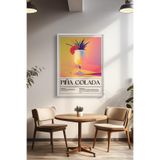 Basquiart Kokteyl Temalı Serisi Beyaz Çerçeveli Poster, Tablo, Cafe, Restoran, Mutfak Duvar Dekoru No:12 Beyaz 21 x 30