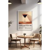 Basquiart Kokteyl Temalı Serisi Beyaz Çerçeveli Poster, Tablo, Cafe, Restoran, Mutfak Duvar Dekoru No:13 Beyaz 15 x 21