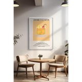 Basquiart Kokteyl Temalı Serisi Beyaz Çerçeveli Poster, Tablo, Cafe, Restoran, Mutfak Duvar Dekoru No:17 Beyaz 33 x 48