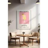 Basquiart Kokteyl Temalı Serisi Beyaz Çerçeveli Poster, Tablo, Cafe, Restoran, Mutfak Duvar Dekoru No:19 Beyaz 15 x 21