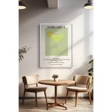 Basquiart Kokteyl Temalı Serisi Beyaz Çerçeveli Poster, Tablo, Cafe, Restoran, Mutfak Duvar Dekoru No:20 Beyaz 50 x 70