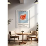 Basquiart Kokteyl Temalı Serisi Beyaz Çerçeveli Poster, Tablo, Cafe, Restoran, Mutfak Duvar Dekoru No:22 Beyaz 33 x 48