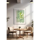 Basquiart Kokteyl Temalı Serisi Beyaz Çerçeveli Poster, Tablo, Cafe, Restoran, Mutfak Duvar Dekoru No:42 Beyaz 30 x 40