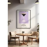 Basquiart Kokteyl Temalı Serisi Siyah Çerçeveli Poster, Tablo, Cafe, Restoran, Mutfak Duvar Dekoru No:16 Siyah 33 x 48