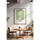 Basquiart Kokteyl Temalı Serisi Siyah Çerçeveli Poster, Tablo, Cafe, Restoran, Mutfak Duvar Dekoru No:24 Siyah 33 x 48