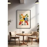 Basquiart Kokteyl Temalı Serisi Siyah Çerçeveli Poster, Tablo, Cafe, Restoran, Mutfak Duvar Dekoru No:35 Siyah 50 x 70