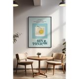 Basquiart Kokteyl Temalı Serisi Siyah Çerçeveli Poster, Tablo, Cafe, Restoran, Mutfak Duvar Dekoru No:52 Siyah 21 x 30