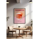 Basquiart Kokteyl Temalı Serisi Siyah Çerçeveli Poster, Tablo, Cafe, Restoran, Mutfak Duvar Dekoru No:55 Siyah 33 x 48