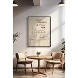 Basquiart Kokteyl Temalı Serisi Siyah Çerçeveli Poster, Tablo, Cafe, Restoran, Mutfak Duvar Dekoru No:60 Siyah 30 x 40