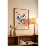 Basquiart Lucky You Temalı Serisi Ahşap Çerçeveli Poster, Tablo Duvar Dekoru No:123 Ahşap 30 x 40