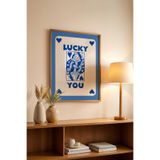 Basquiart Lucky You Temalı Serisi Ahşap Çerçeveli Poster, Tablo Duvar Dekoru No:23 Ahşap 15 x 21