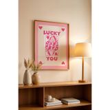 Basquiart Lucky You Temalı Serisi Ahşap Çerçeveli Poster, Tablo Duvar Dekoru No:42 Ahşap 30 x 40