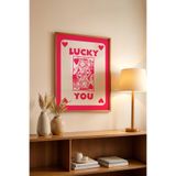 Basquiart Lucky You Temalı Serisi Ahşap Çerçeveli Poster, Tablo Duvar Dekoru No:84 Ahşap 21 x 30