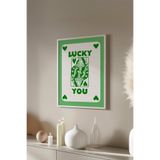 Basquiart Lucky You Temalı Serisi Beyaz Çerçeveli Poster, Tablo Duvar Dekoru No:127 Beyaz 33 x 48
