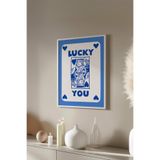 Basquiart Lucky You Temalı Serisi Beyaz Çerçeveli Poster, Tablo Duvar Dekoru No:24 Beyaz 33 x 48