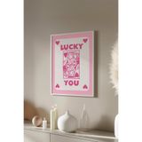 Basquiart Lucky You Temalı Serisi Beyaz Çerçeveli Poster, Tablo Duvar Dekoru No:43 Beyaz 30 x 40