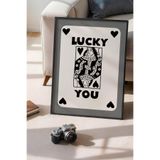 Basquiart Lucky You Temalı Serisi Siyah Çerçeveli Poster, Tablo Duvar Dekoru No:104 Siyah 33 x 48