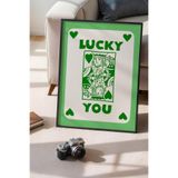 Basquiart Lucky You Temalı Serisi Siyah Çerçeveli Poster, Tablo Duvar Dekoru No:128 Siyah 50 x 70
