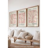 Basquiart Matisse Minimal Temalı 3'lü Ahşap Çerçeveli Poster, Tablo Seti No:21 Ahşap 33 x 48