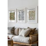 Basquiart Morris Temalı 3'lü Beyaz Çerçeveli Poster, Tablo Seti No:5 Beyaz 21 x 30