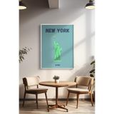 Basquiart Şehir Temalı Serisi Beyaz Çerçeveli Poster, Tablo Duvar Dekoru No:28 Beyaz 50 x 70