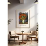 Basquiart Vincent Van Gogh Temalı Serisi Ahşap Çerçeveli Poster, Tablo Duvar Dekoru No:13 Ahşap 50 x 70