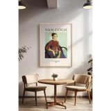 Basquiart Vincent Van Gogh Temalı Serisi Ahşap Çerçeveli Poster, Tablo Duvar Dekoru No:15 Ahşap 33 x 48