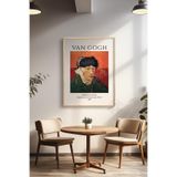 Basquiart Vincent Van Gogh Temalı Serisi Ahşap Çerçeveli Poster, Tablo Duvar Dekoru No:26 Ahşap 50 x 70