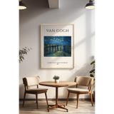 Basquiart Vincent Van Gogh Temalı Serisi Ahşap Çerçeveli Poster, Tablo Duvar Dekoru No:7 Ahşap 30 x 40