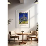 Basquiart Vincent Van Gogh Temalı Serisi Beyaz Çerçeveli Poster, Tablo Duvar Dekoru No:12 Beyaz 21 x 30
