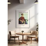 Basquiart Vincent Van Gogh Temalı Serisi Beyaz Çerçeveli Poster, Tablo Duvar Dekoru No:15 Beyaz 50 x 70